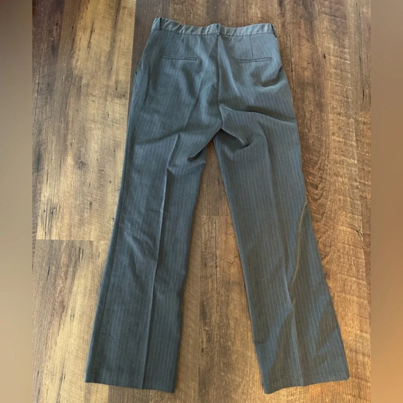 New Adrianna Pappell Grey Pinstripe Dress Pants 4 - Picture 3 of 6